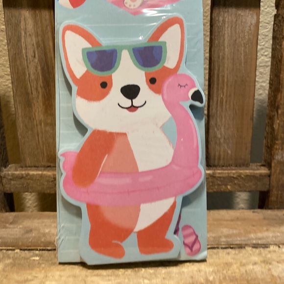 Corgi Notepad Set Of 2, Beach Themed Corgi Notepads, Corgi & Flamingo Notepads - Picture 7 of 9
